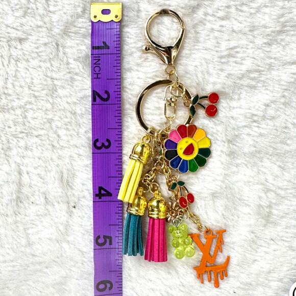 Murakami looking pillow, stickers and handmade bag charm keychain ALL NEW - Picture 5 of 9